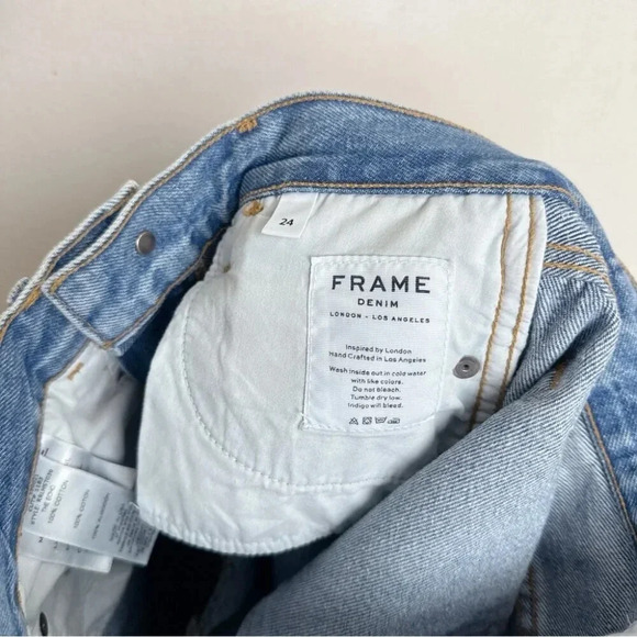 Frame  Womens 24 Rigid Re-release Le High Straight Jeans - Picture 10 of 16